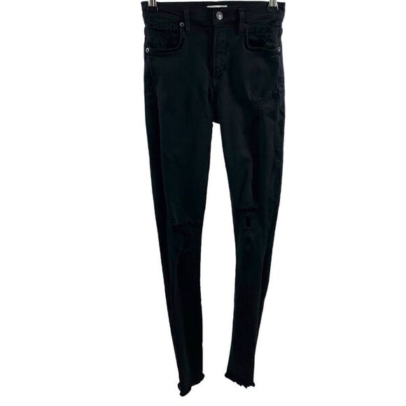 Agolde Black Sophie Ankle Skinny Jeans Size 24 - Picture 1 of 15